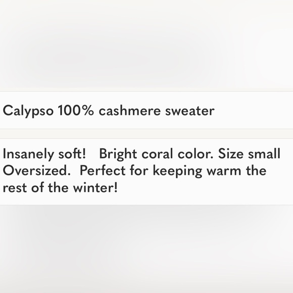 Calypso 100% cashmere sweater - Picture 7 of 7